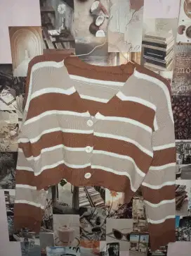 Cardigan rajut crop