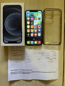 Iphone 12 64gb Black Ex inter sinyal aman