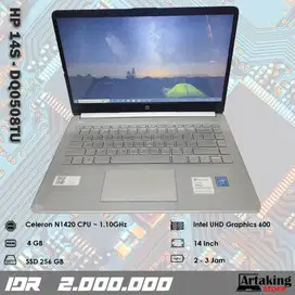 Hp 14s - dq0508TU - Celeron N1420 - Ram 4 GB - SSD 256 GB