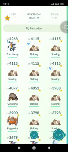 Akun pokemon go level 43 perfect iv
