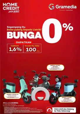 segampang itu cicilan sepeda listrik pakai homecredit