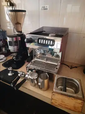Espresso mesin SAB Nobel  komplit dg perlengkapan dan grinder