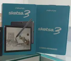 Tablet Advan Sketsa 3 6/128 Grey + Casing Keyboard ORI NEW Grs Resmi