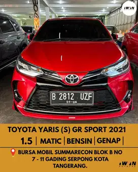 2021 Toyota Yaris S GR Sport 1.5 AT
