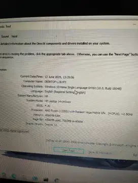 LAPTOP HP AMD RYZEN 3 2200U