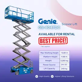 Sewa Genie GS-4047DC (Slab Scissor Lift) MINGGUAN
