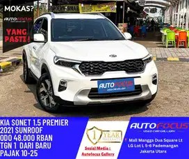 Kia Sonet 1.5 AT Premier 5 seater AT putih 2021 Sunroof