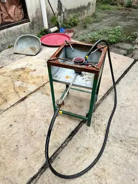 Kompor pecel lele api besar dengan tungku set