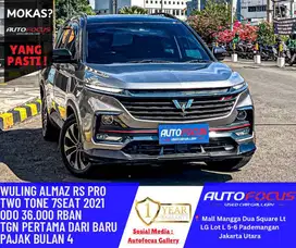 Wuling Almaz RS Pro Two Tone 7Seater Abu Grey Hitam AT Fullspec Panora