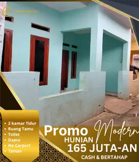 Rumah siap huni 2 kamar akses strategis 10 menit dari Stasiun KRL