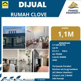 DIJUAL Rumah Semi Furnish di The Clove Tanjung Bunga