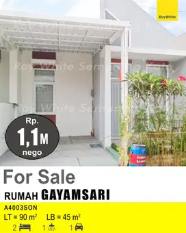 DIJUAL RUMAH DI GAYAMSARI A4003