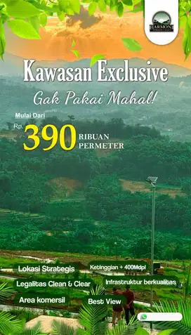 jual tanah strategis murah jalur puncak 2 Bogor