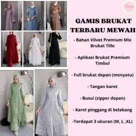 Gamis Brukat Terbaru Mewah Trend Kekinian