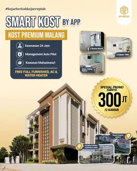 RUMAH KOS 300 JUTA DEPAN KAMPUS MUHAMMDYAH KOTA MALANG DIJUAL MURAH