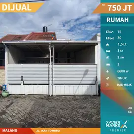 Dijual Murah Rumah Modern di Ikan Tombro Lowokwaru Malang