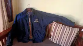 Jaket Bomber Canvas Ping Cheng 3 Navy