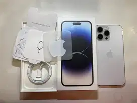 iPhone 14 Pro Max 256GB Silver - Fullset & Mulus Seperti Baru