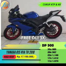YAMAHA R15 VVA TH 2018 FREE KIRIM SEJABODETABEK DAN BERGARANSI