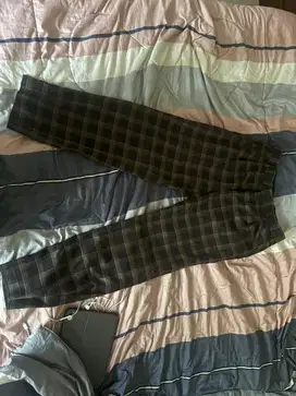 Celana flannel H&M brown