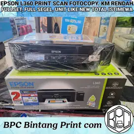 EPSON L360 print scan fotocopy. FULLSET, FULL SEGEL, LIKE NEW TOTAL