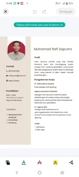 Mencari kerjaan apa aja yang penting menghasilkan duit