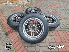 Enkei Rpt Ring 18 lebar 9 pcd. 6x139,7 et. 0 
Ban 265/60 R18 velg baru
