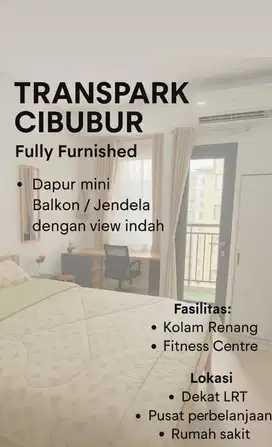 Sewa apartemen transpark cibubur