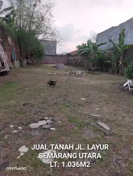 DIJUAL TANAH JL. LAYUR SEMARANG DEKAT JOHAR & KOTA LAMA