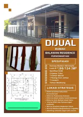 Rumah Siap Huni di Purwomartani, Kalasan Yogyakarta