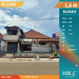 Dijual Rumah Hitung Tanah di Area Ciliwung Blimbing Malang