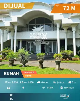 Dijual Rumah Mewah Super Luas Bagus di Tidar Malang Kota