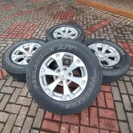 Velg Pajero Dakar Ring 17 lebar 7,5
Pcd. 6x139.7 Ban YOKOHAMA 265/65