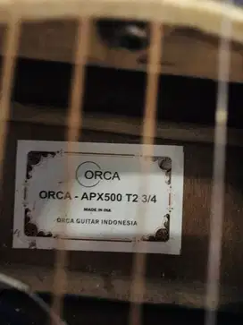Gitar Akustik Orca 500 T2 3/4 bekas