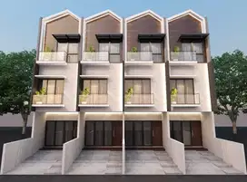 Dhyana rumah uk 3.75x14m bangunan baru di komplek kavling polri
