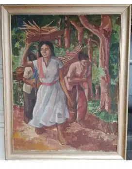 LUKISAN KANVAS TAHUN 1961
PENCARI KAYU BAKAR