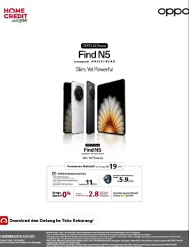 segampang itu cicilan Oppo find n5 pakai homecredit