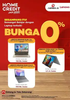 segampang itu cicilan laptop lenovo pakai homecredit