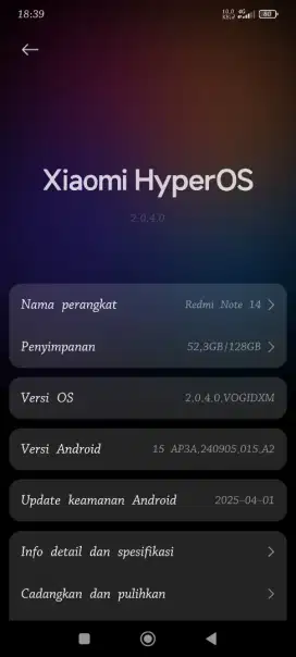 Redmi note 14 4G LTE Baru