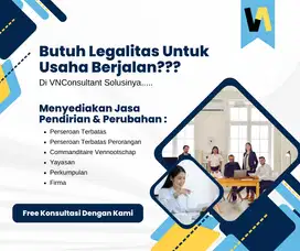 Pendirian / Perubahan Badan Usaha PT, CV, Yayasan, & DLL