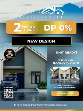 Rumah Ciapus Mountain View 2jtan Perbulan