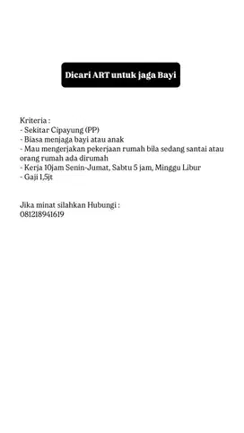 MENCARI ART JAGA BAYI
