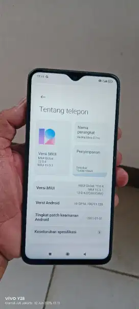 Pnya not 8 pro rdmi no mnus  6/128 hp cas biasa