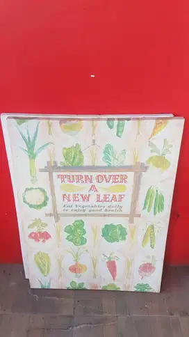 Hiasan dinding Uk 60 x 80 cm bahan kayu dan kanvas