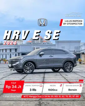 Very Low KM Honda HRV E SE 2023
