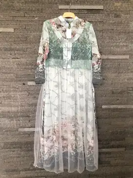 Gamis murah/Gamis Tile/Gamis Bunga