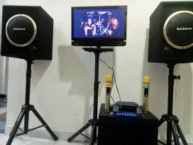 PAKET KARAOKE KUMPLIT 1 SET BLUETOOTH WIFI TINGGAL NYANYI