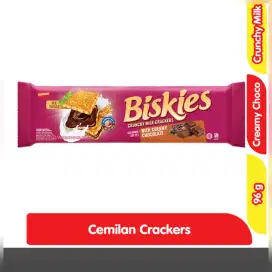 HARGA PROMO: Biskies Crackers Sandwich Biskuit Cokelat/ Cheese 96 gram