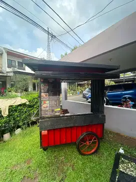 Jual gerobak usaha semi kontainer, baja ringan, kokoh