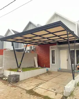 Menerima pembuatan kanopi besi hollow galvanis atap alderon rs